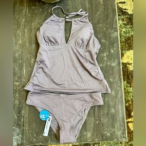 CUPSHE Lavender Tankini Swimsuit